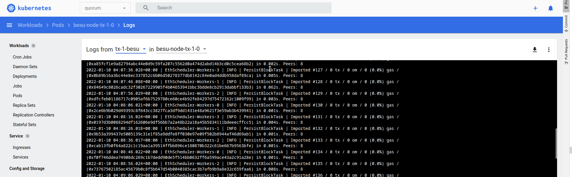 k8s-tx-Besu-logs